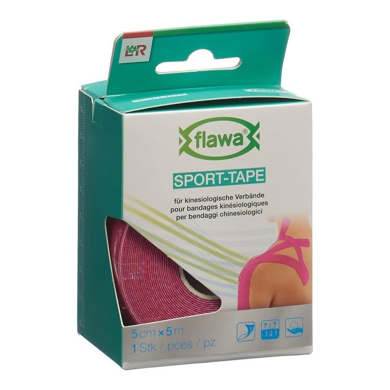 FLAWA Sport Tape 5 cm x 5 m | Stabiler Halt für Sport & Therapie